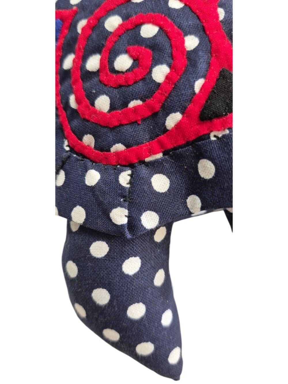 Hand Stitched Polka Dot Fabric Turtle Plush Pin Cushion Toy Hard Tortoise - Picture 8 of 11